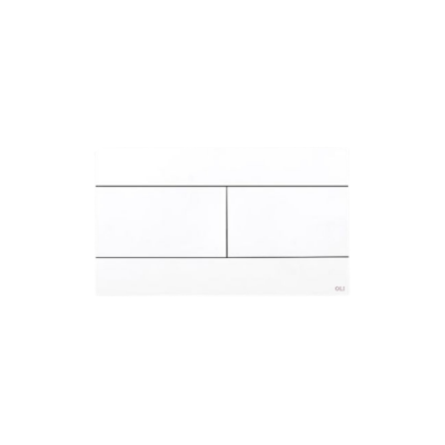 Placca di comando Slim Dual doppio tasto bianca