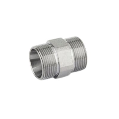 Raccordo diritto niples doppio  in ottone cromato M 24x19
