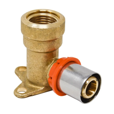 Raccordo curvo gomito con base a pinzare 1/2"ø16