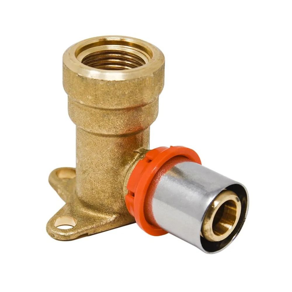 Raccordo curvo gomito con base a pinzare 1/2"ø16