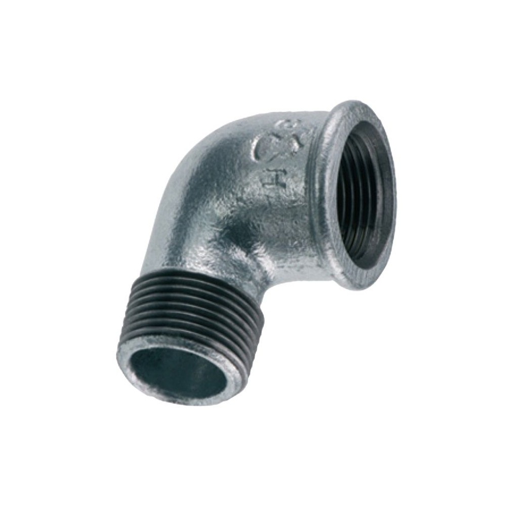 Raccordo curvo gomito maschio femmina zincato 4"