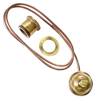 Pulsante con tubetto più raccordo Bronzato