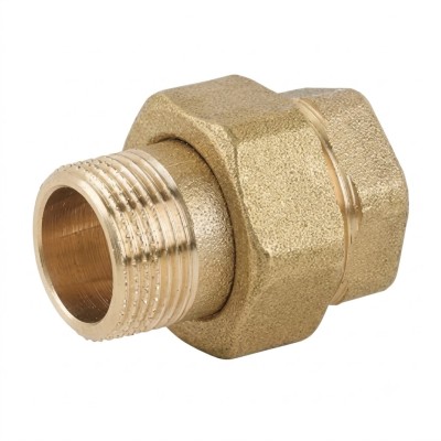 RACCORDO maschio femmina 3 PEZZI CON O-RING 3/4" IN OTTONE GIALLO