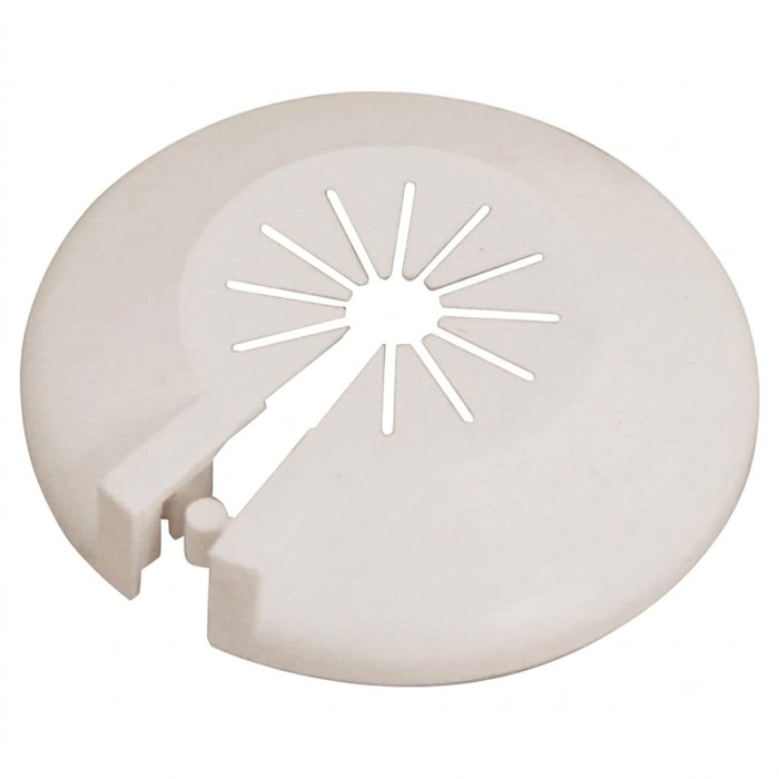 Rosetta monoforo apribile in plastica bianca universale esterno mm 58