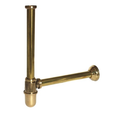 Sifone a bottiglia senza piletta 1"1/4 Bronzato Porta & Bini