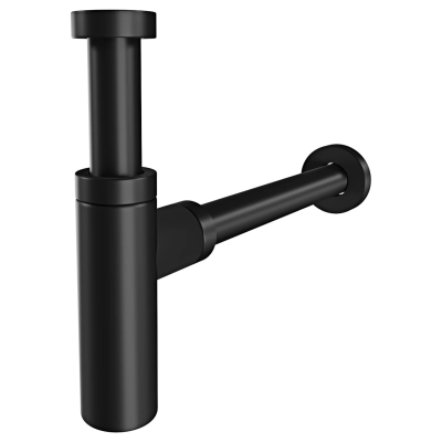 SIFONE D'ARREDO TONDO NERO 1" 1/4"