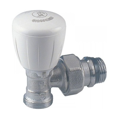 VALVOLA 1/2" X 16 BIANCA A SQUADRO