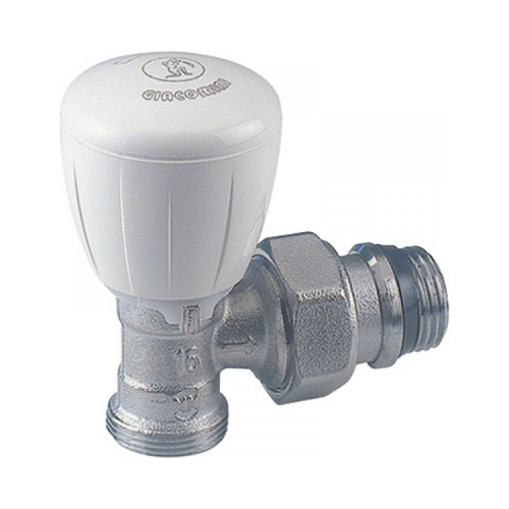 VALVOLA 3/8" X 16 BIANCA A SQUADRO