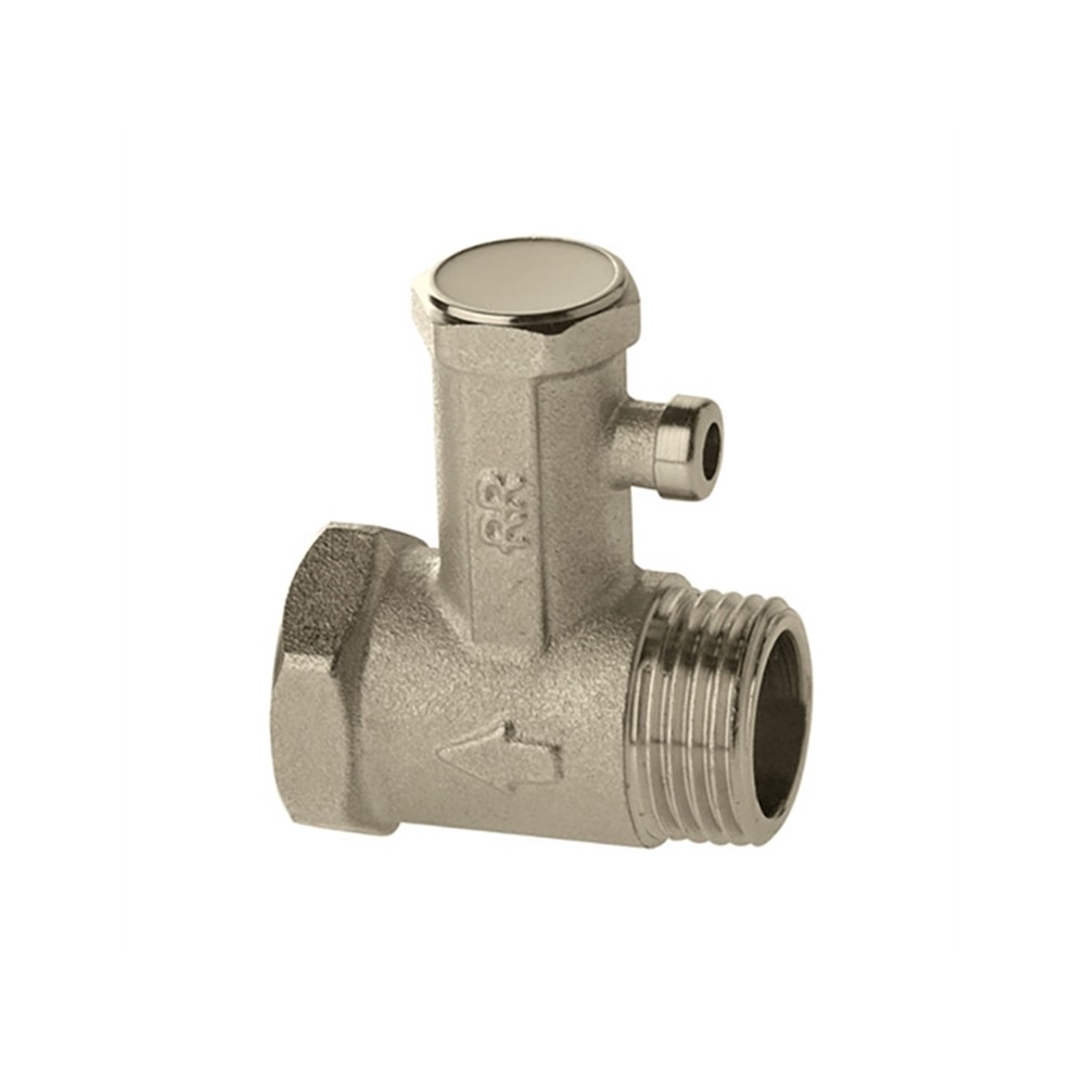 Valvola di sicurezza per alta pressione 1/2" maschio femmina Cromo