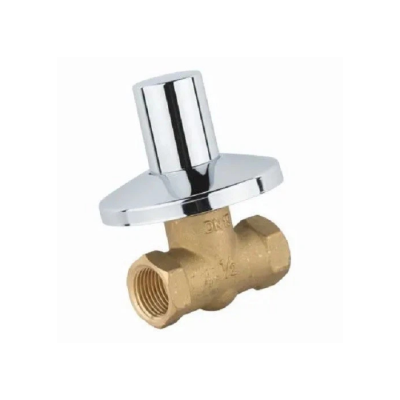 Rubinetto arresto incasso a cappuccio in ottone con rosone 1/2"