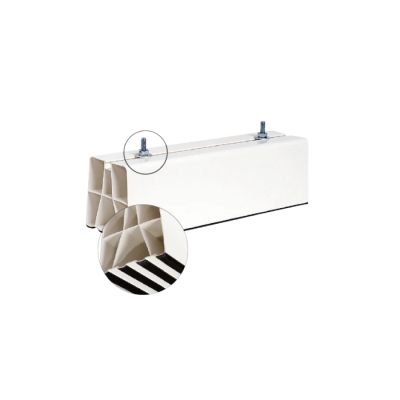 Base a pavimento per unità esterne in pvc antiscivolo KG 380 Kit