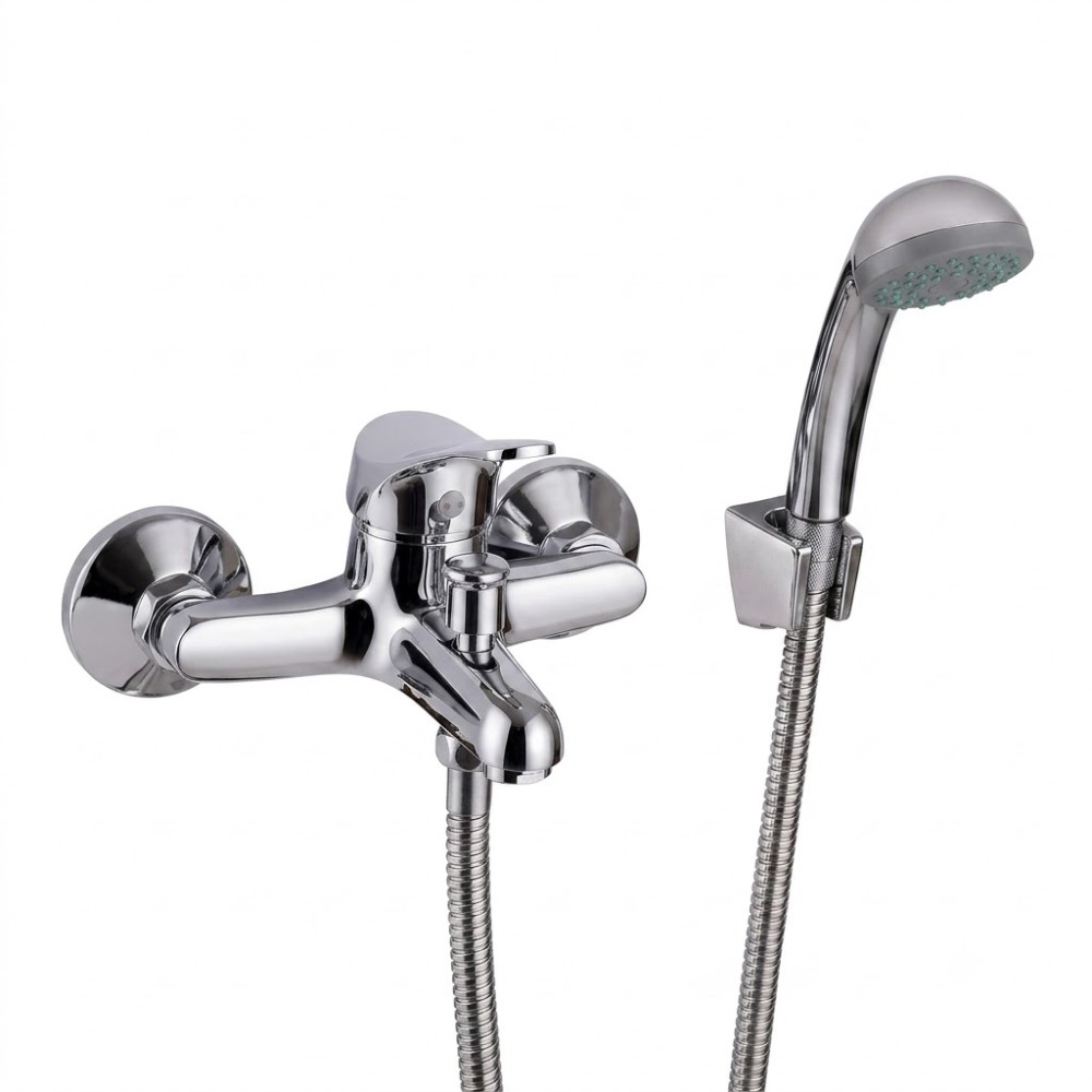 Rubinetto miscelatore monocomando per vasca esterno con duplex e flessibile MT 1,5 modello brigitte