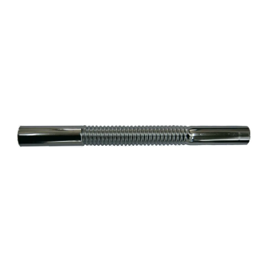 Tubo canotto dritto flessibile per scarico wc in ottone cromato ø30x300