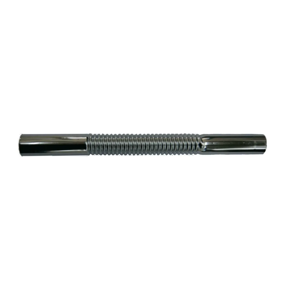 Tubo canotto dritto flessibile per scarico wc in ottone cromato ø30x300