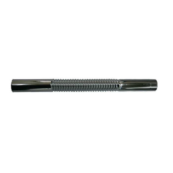Tubo canotto dritto flessibile per scarico wc in ottone cromato ø30x300