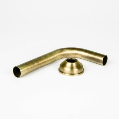 Curva 90° con rosone Bronzato