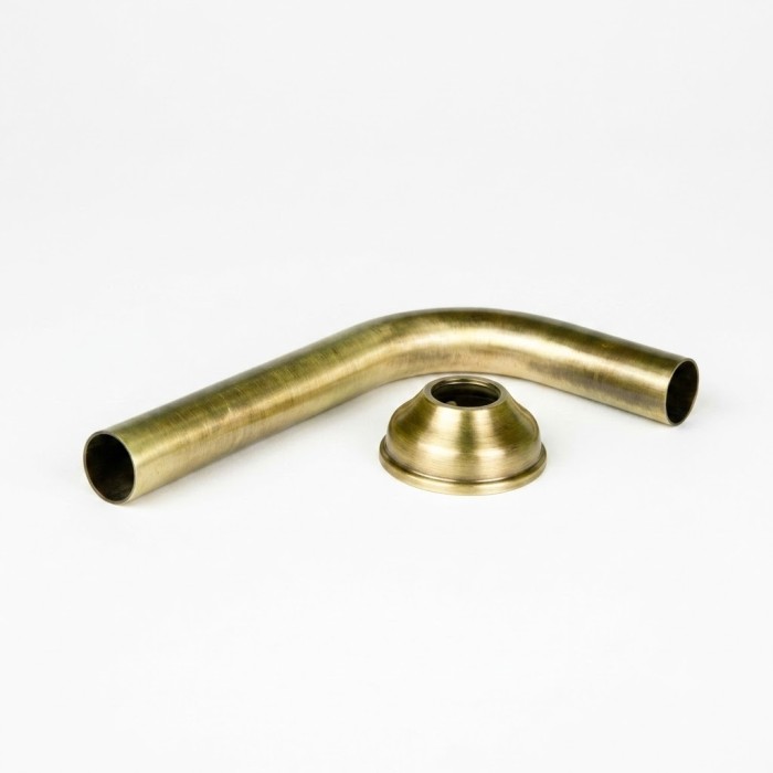 Curva 90° con rosone Bronzato