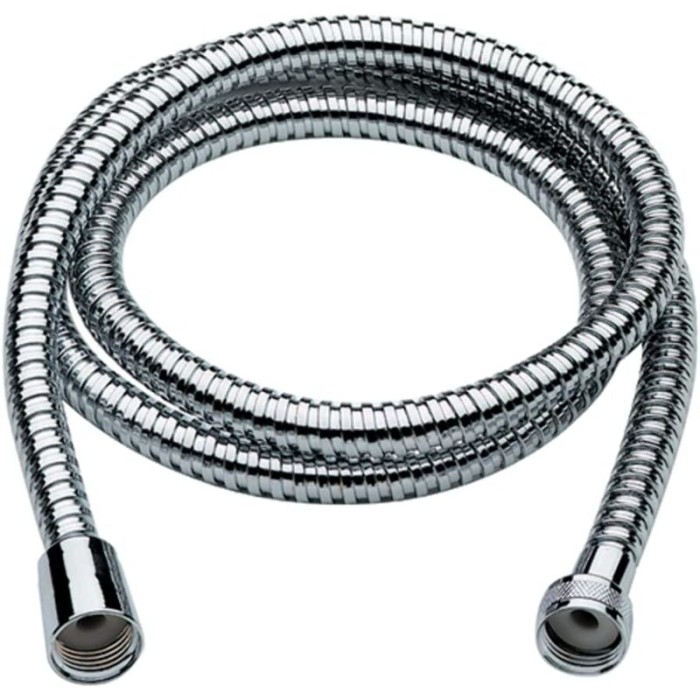 Flessibile doccia cm 200 doppia aggraffiatura cromo