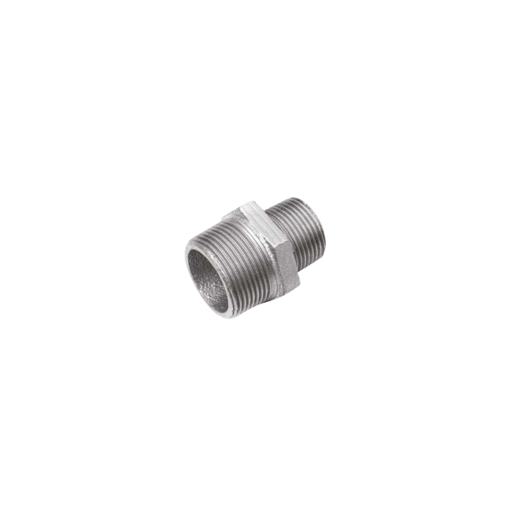 Raccordo diritto maschio niples ridotto zincato 1"1/2x1"1/4