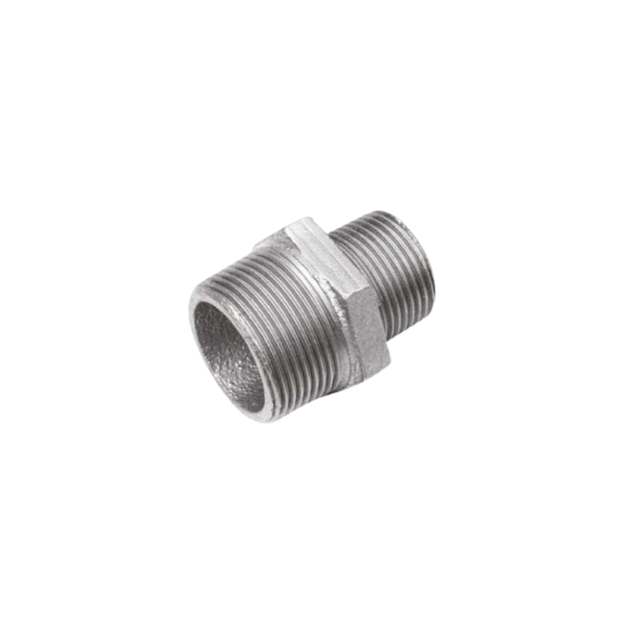 Raccordo diritto maschio niples ridotto zincato 1"x3/4"