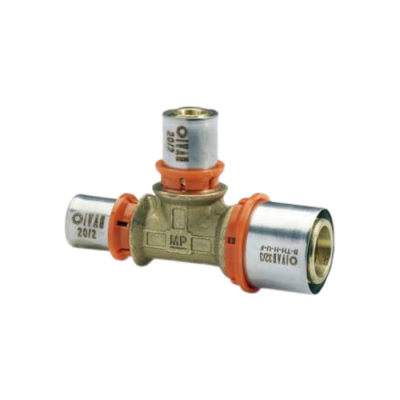 Raccordo a tee ridotto a Pinzare acqua per tubo multistrato ø32x26x32